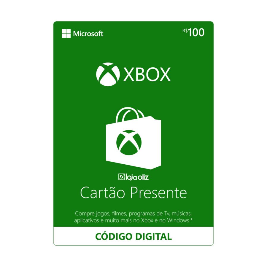 Gift Card Xbox 100 Reais