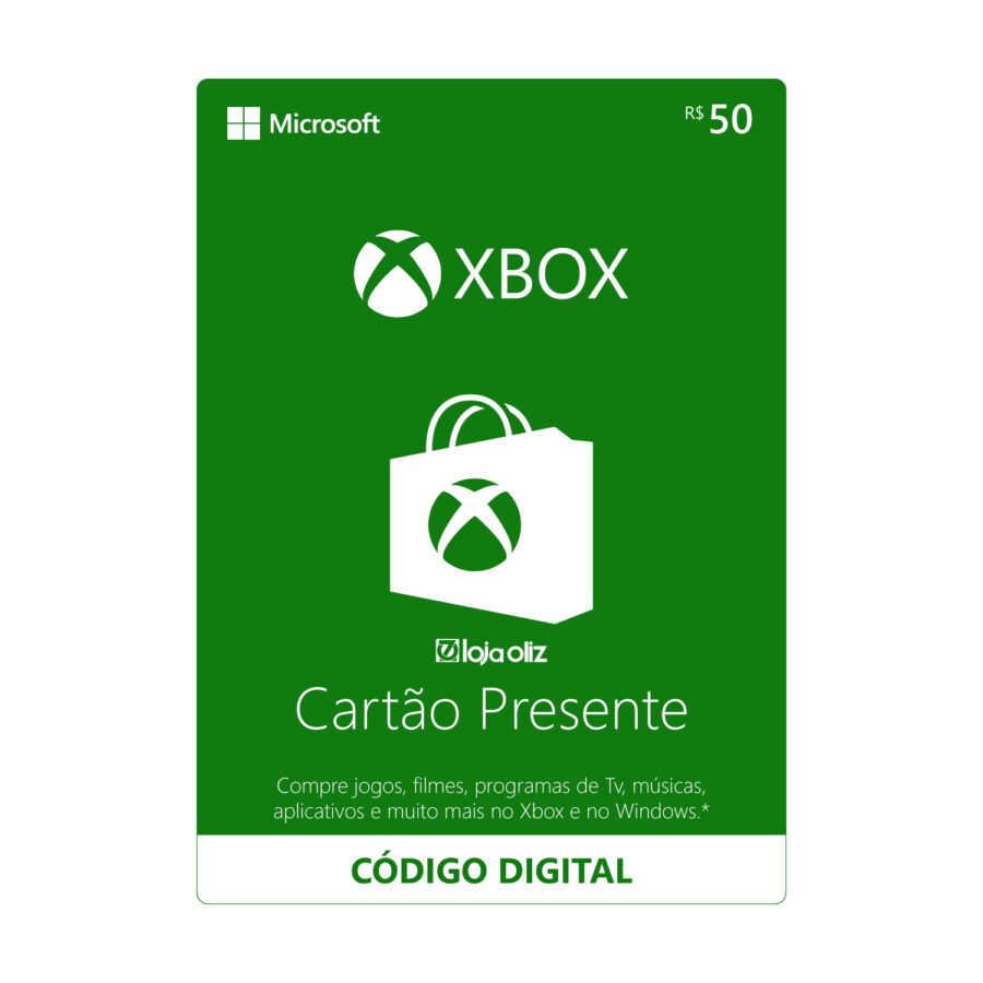 Gift Card Xbox 50 Reais